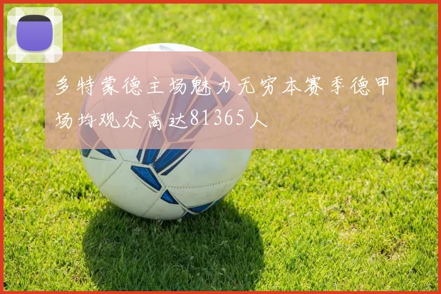 多特蒙德主场魅力无穷本赛季德甲场均观众高达81365人